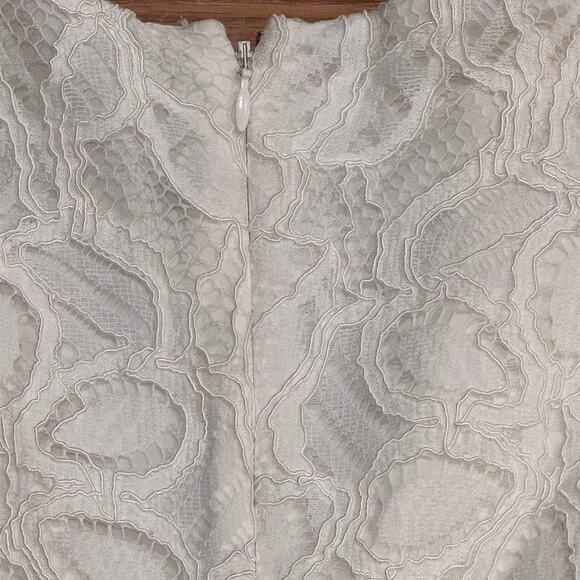 ALEXIS Off white lace midi Nadege Mermaid bride dress size small - Picture 14 of 14